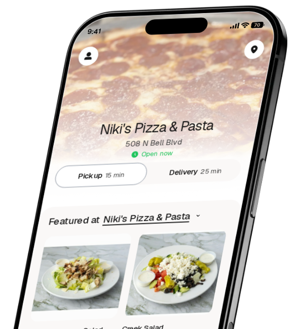 Niki's Pizza & Pasta app preview